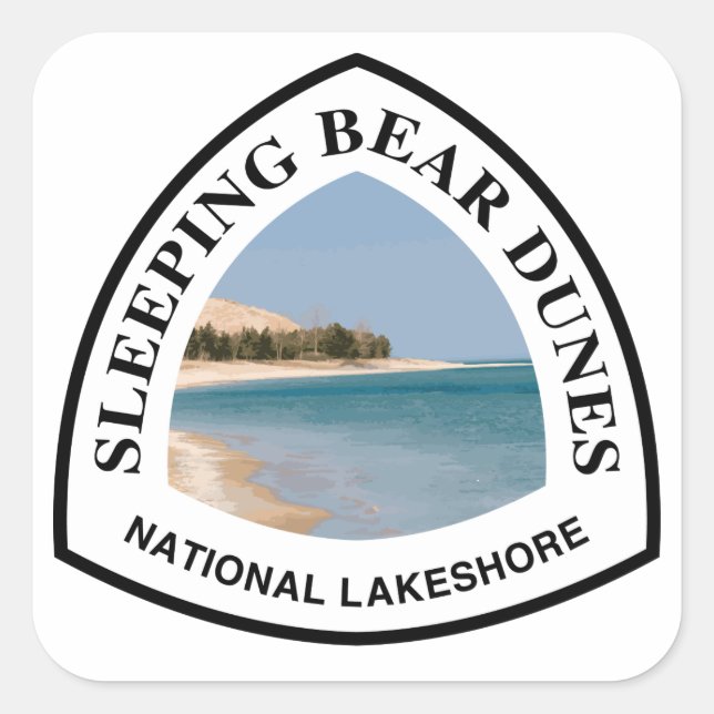 Sleeping Bear Dunes National Lakeshore Square Sticker (Front)