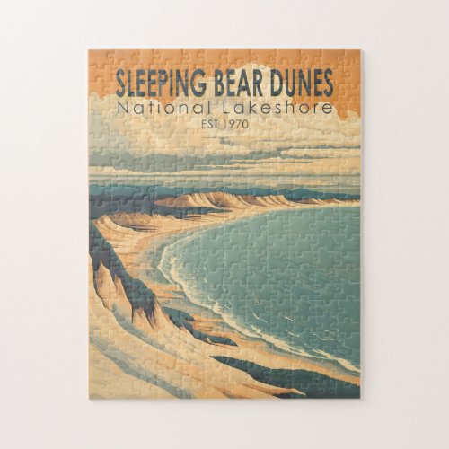 Sleeping Bear Dunes National Lakeshore Travel Art Jigsaw Puzzle