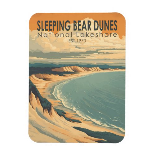 Sleeping Bear Dunes National Lakeshore Travel Art Magnet