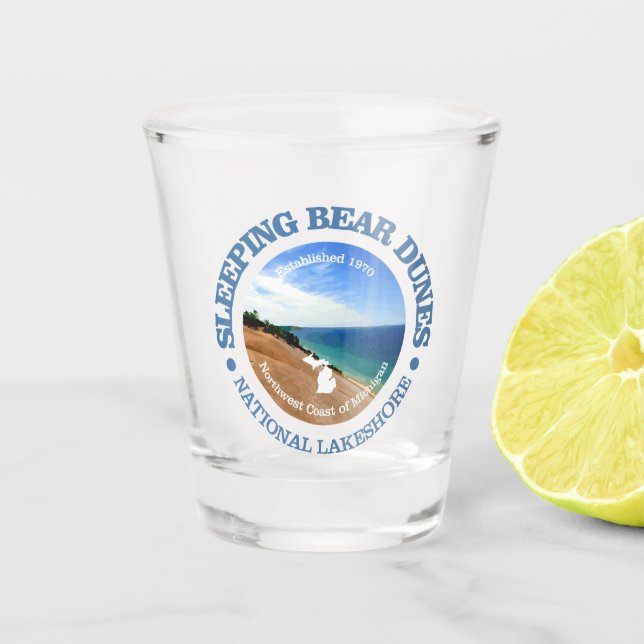 Sleeping Bear Dunes NL Shot Glass (Front)