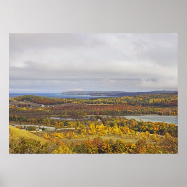 "SLEEPING BEAR DUNES ON AN OCTOBER DAY" POSTER (Front)
