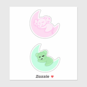 Sleeping Bear & Elephant Sticker Pack For Kids