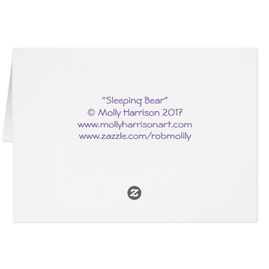 Sleeping Bear Polar Bear Art by Molly Harrison (Back Horizontal)