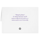 Sleeping Bear Polar Bear Art by Molly Harrison Cards (Back Horizontal)