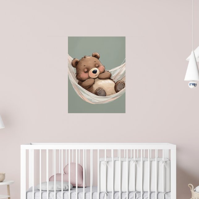 Sleeping Bear Poster – Cozy Nursery Wall Art (Nursery 2)