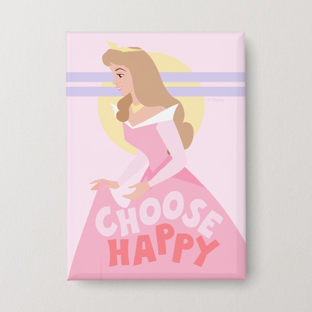 Sleeping Beauty Aurora | Choose Happy Button (Front)