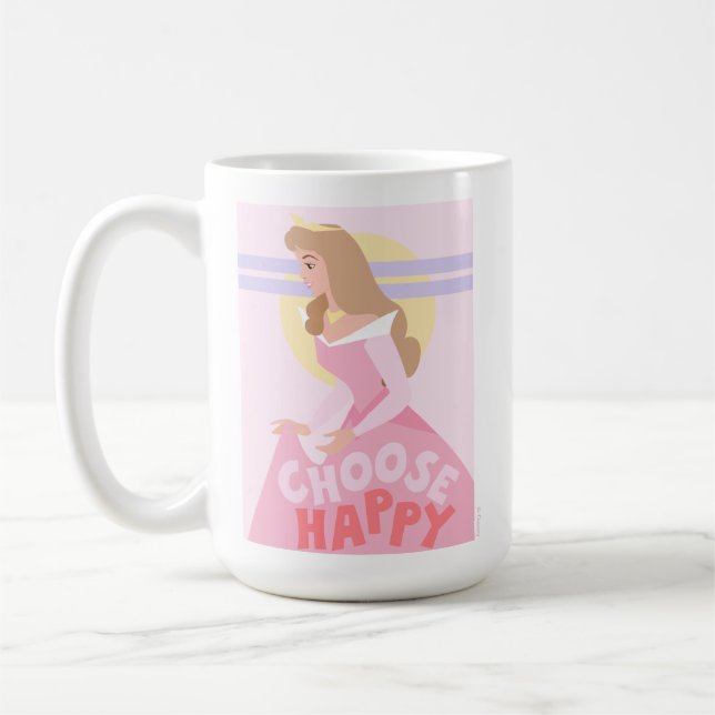 Sleeping Beauty Aurora | Choose Happy Coffee Mug (Left)