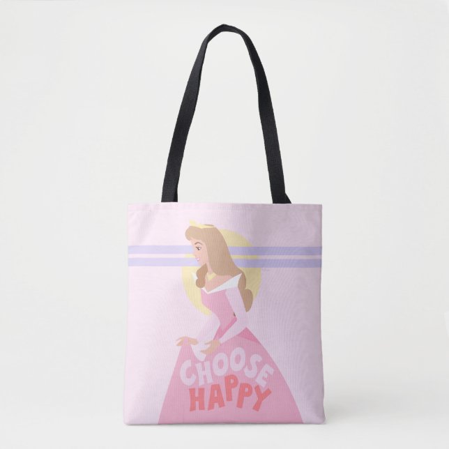 Sleeping Beauty Aurora | Choose Happy Tote Bag (Front)
