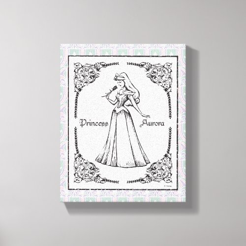 Sleeping Beauty  Aurora _ Vintage Rose Canvas Print