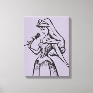 Sleeping Beauty Aurora - Vintage Rose Canvas Print