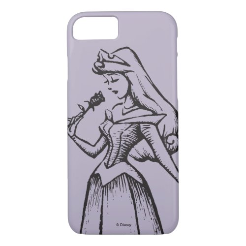 Sleeping Beauty  Aurora _ Vintage Rose iPhone 87 Case