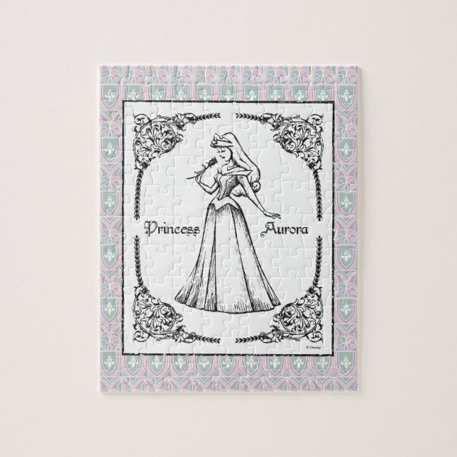 Sleeping Beauty | Aurora - Vintage Rose Jigsaw Puzzle (Vertical)