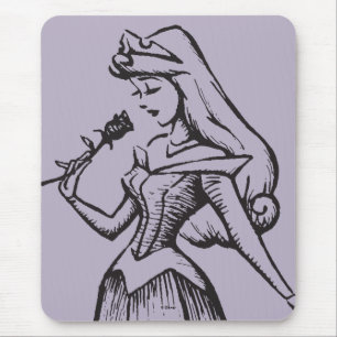 Sleeping Beauty Aurora - Vintage Rose Mouse Pad