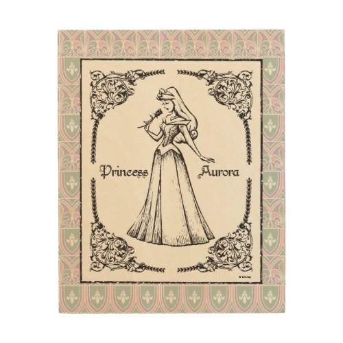 Sleeping Beauty  Aurora _ Vintage Rose Wood Wall Decor