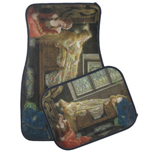 Sleeping Beauty (by John Collier) Car Floor Mat