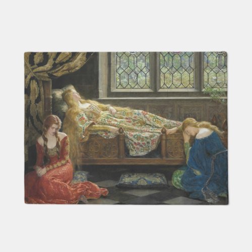 Sleeping Beauty by John Collier Doormat