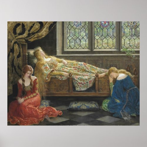 Sleeping Beauty by John Collier Poster
