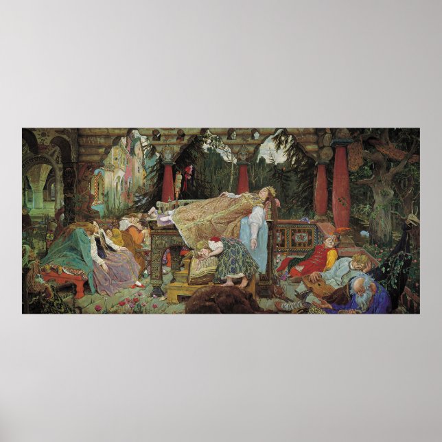 Sleeping Beauty by Viktor Vasnetsov Poster (Front)
