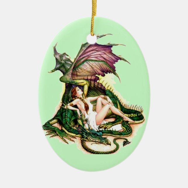Sleeping Beauty Ceramic Ornament (Front)