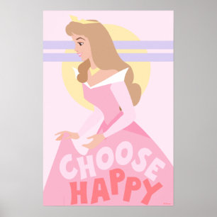 Sleeping Beauty - Choose Happy Inspirational Poster