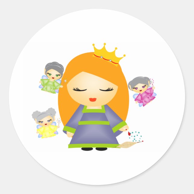 Sleeping Beauty Classic Round Sticker (Front)