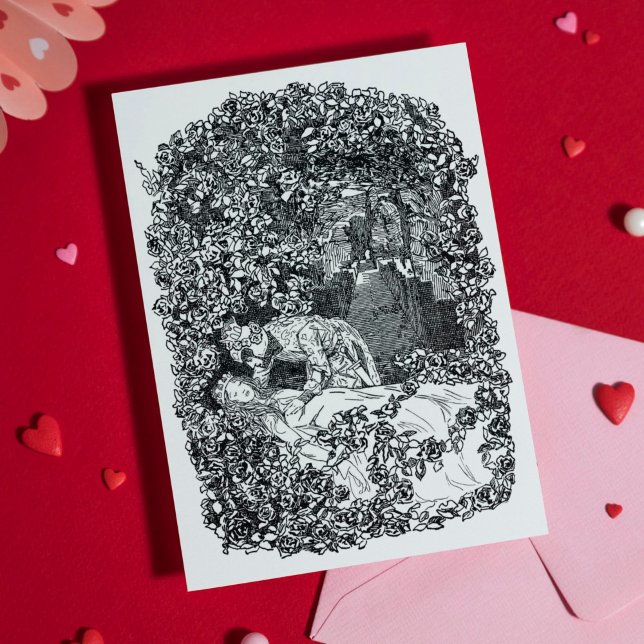 Sleeping Beauty Fairy Tale Romantic Valentine Card (Creator Uploaded)