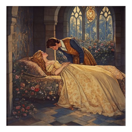 Sleeping Beauty Fairytale Storybook Art Print