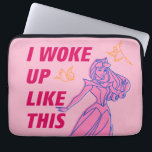 Sleeping Beauty “I Woke Up Like This” Laptop Sleeve<br><div class="desc">Let your inner royalty shine with this bold and fabulous “I Woke Up Like This” design featuring Princess Aurora! With her flawless gown, flowing hair, and a flock of enchanted forest birds, this pink-on-pink artwork is the perfect blend of fairytale charm and fierce confidence. Whether you’re customizing apparel, accessories, or...</div>