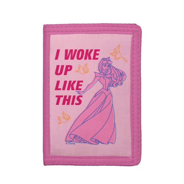 Sleeping Beauty “I Woke Up Like This” Trifold Wallet (Front Vertical)