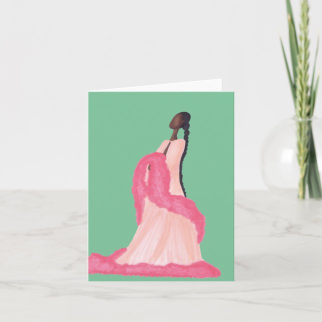 Sleeping Beauty Letterpress Thank You Card (Front)