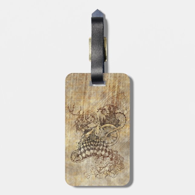 Sleeping Beauty Luggage Tag (Back Vertical)