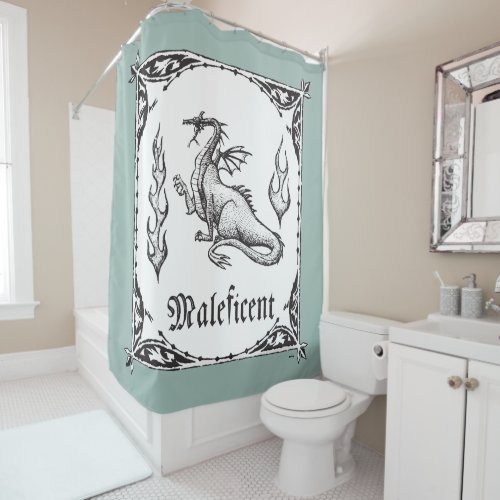 Sleeping Beauty  Maleficent Dragon _ Gothic Shower Curtain