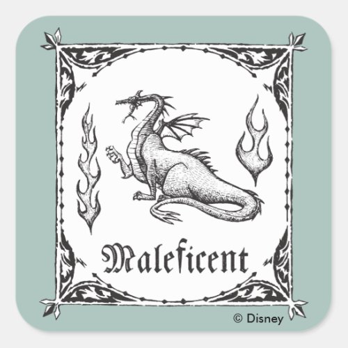 Sleeping Beauty  Maleficent Dragon _ Gothic Square Sticker