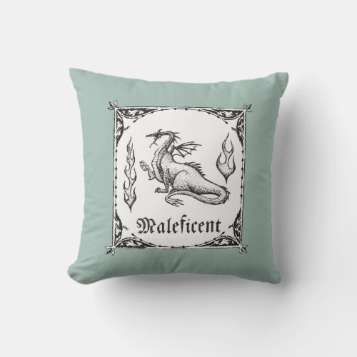 Sleeping Beauty  Maleficent Dragon _ Gothic Throw Pillow