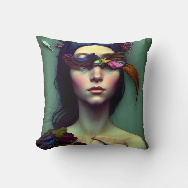 Sleeping Beauty Princess Throw Pillow (Front)
