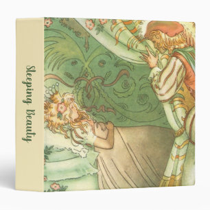 Sleeping Beauty Princess, Vintage Fairy Tale 3 Ring Binder
