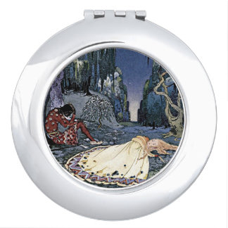 Sleeping Beauty Princess Vintage Magic Romance Compact Mirror