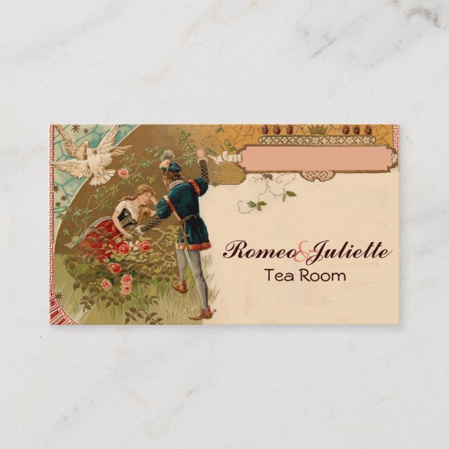 Sleeping Beauty Romeo Juliet Fairy tale Business Card (Front)