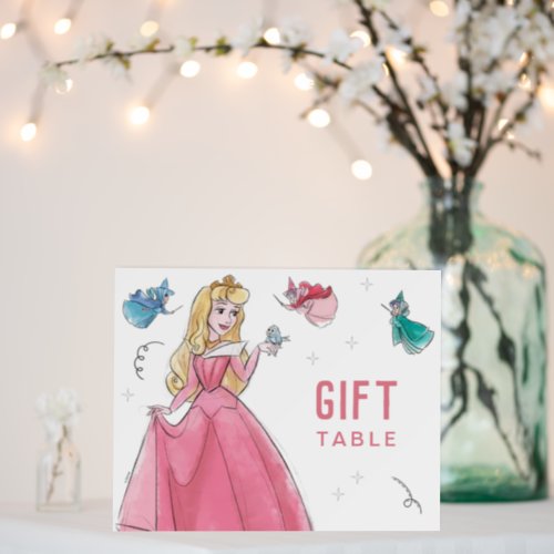 Sleeping Beauty  Watercolor Birthday Foam Board