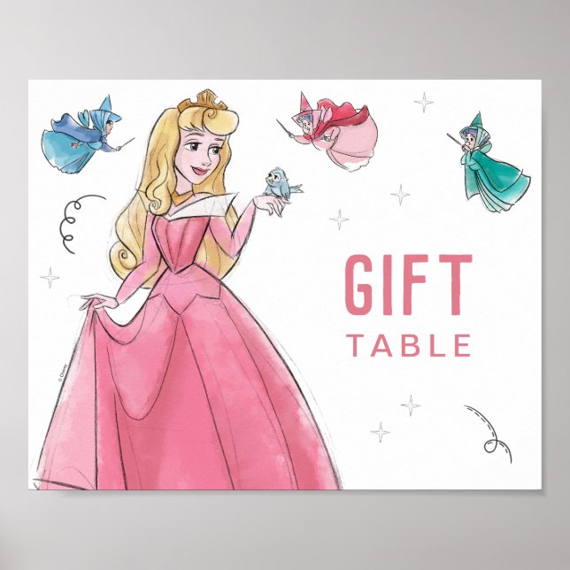 Sleeping Beauty | Watercolor Birthday Poster (Front)