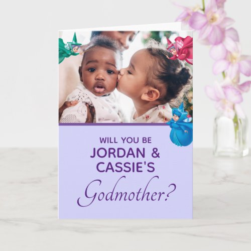 Sleeping Beauty - Will You Be My Godmother Card - Ask that special person if they would like to be the Godmother to your little ones!