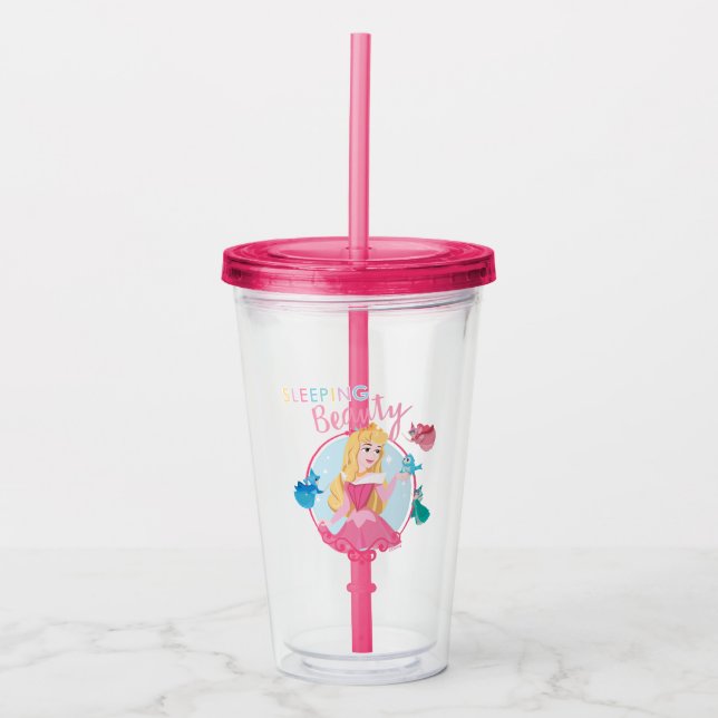 Sleeping Beauty With Fairy Godmothers Acrylic Tumbler (Front)