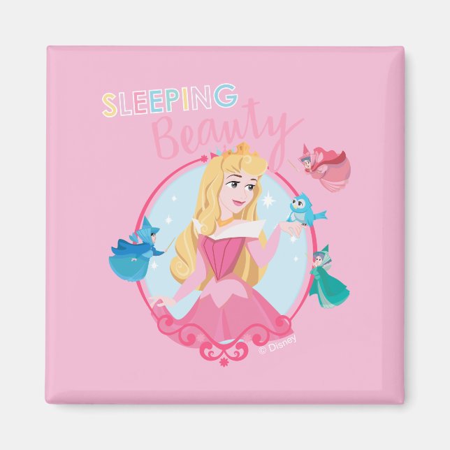 Sleeping Beauty With Fairy Godmothers Magnet (Front)