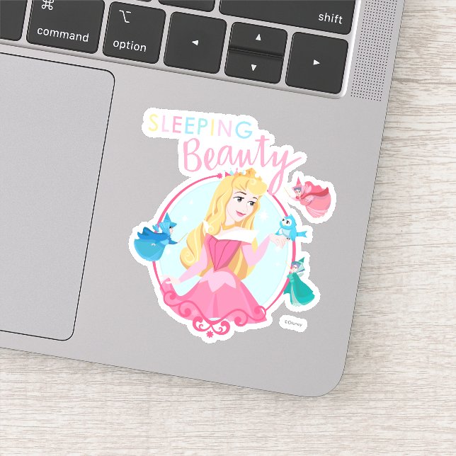 Sleeping Beauty With Fairy Godmothers Sticker (Detail)
