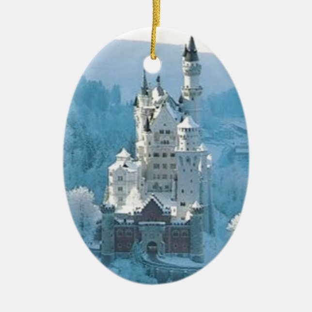 Sleeping Beauty's Castle Ceramic Ornament (Front)