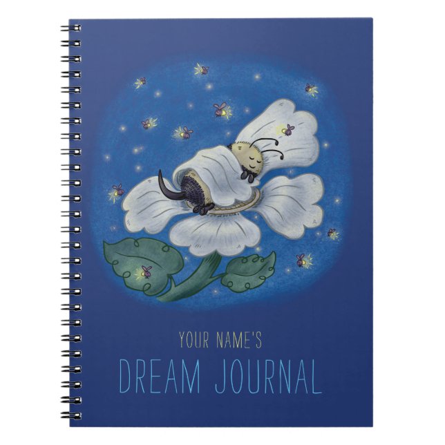 Sleeping Bee Personalized Dream Journal (Front)