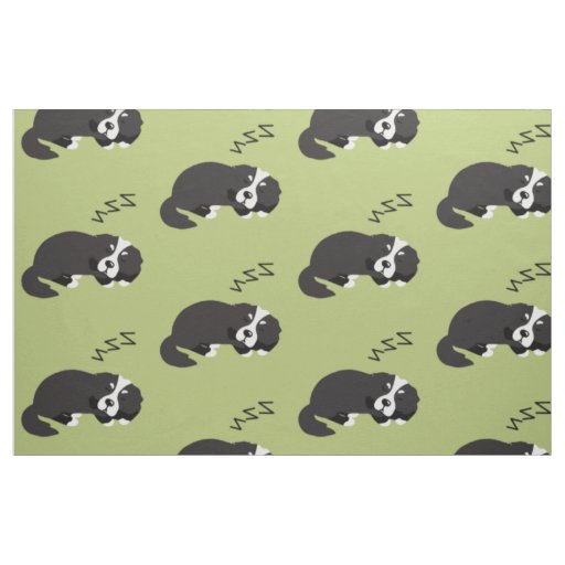 Sleeping Bernese Mountain Dog Animals Lover ZZZ Fabric
