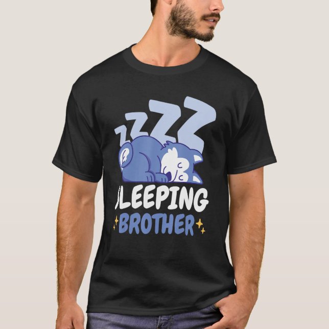 Sleeping Brother with a Dog for the Brother T-Shirt (Front)
