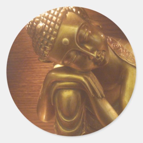 Sleeping Buddha Classic Round Sticker