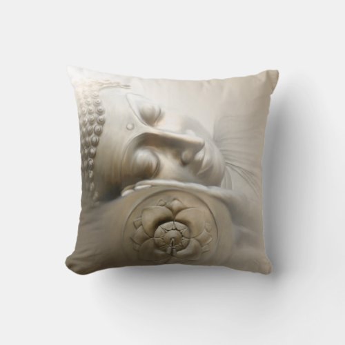 Sleeping Buddha Throw Pillow